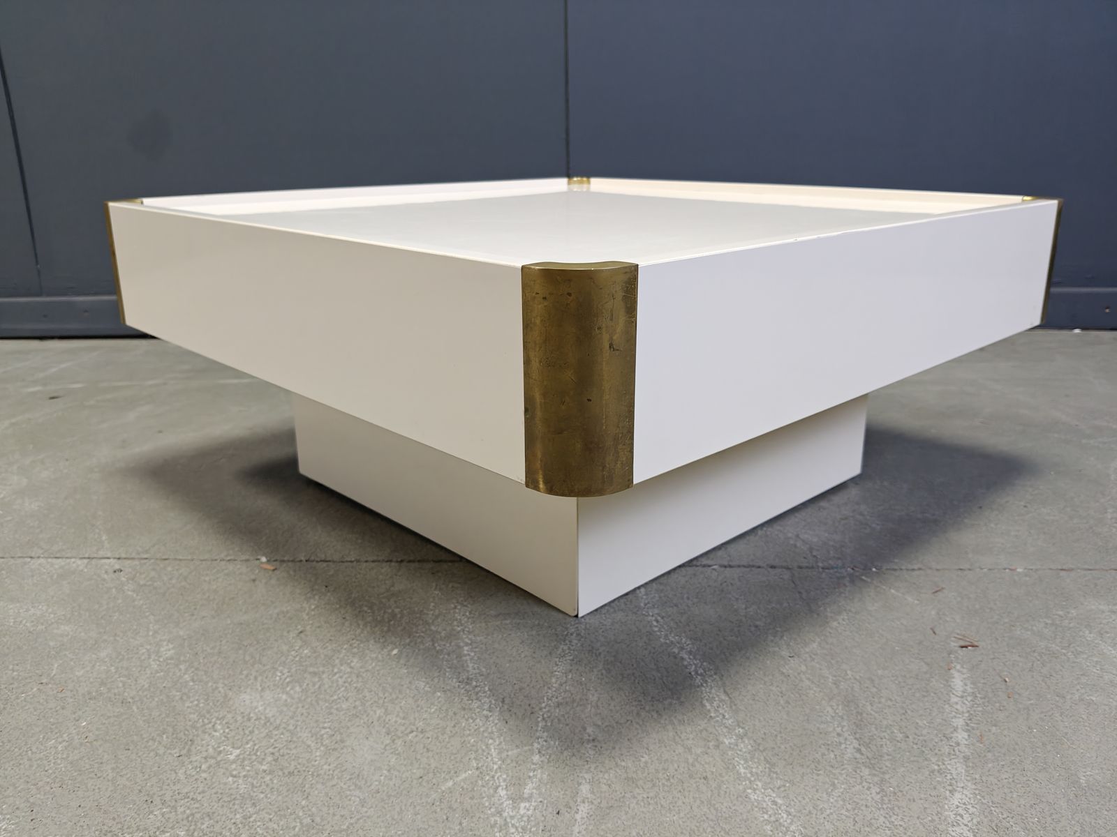 Vintage Coffee Table Attributed To Willy Rizzo, 1970s photo buy