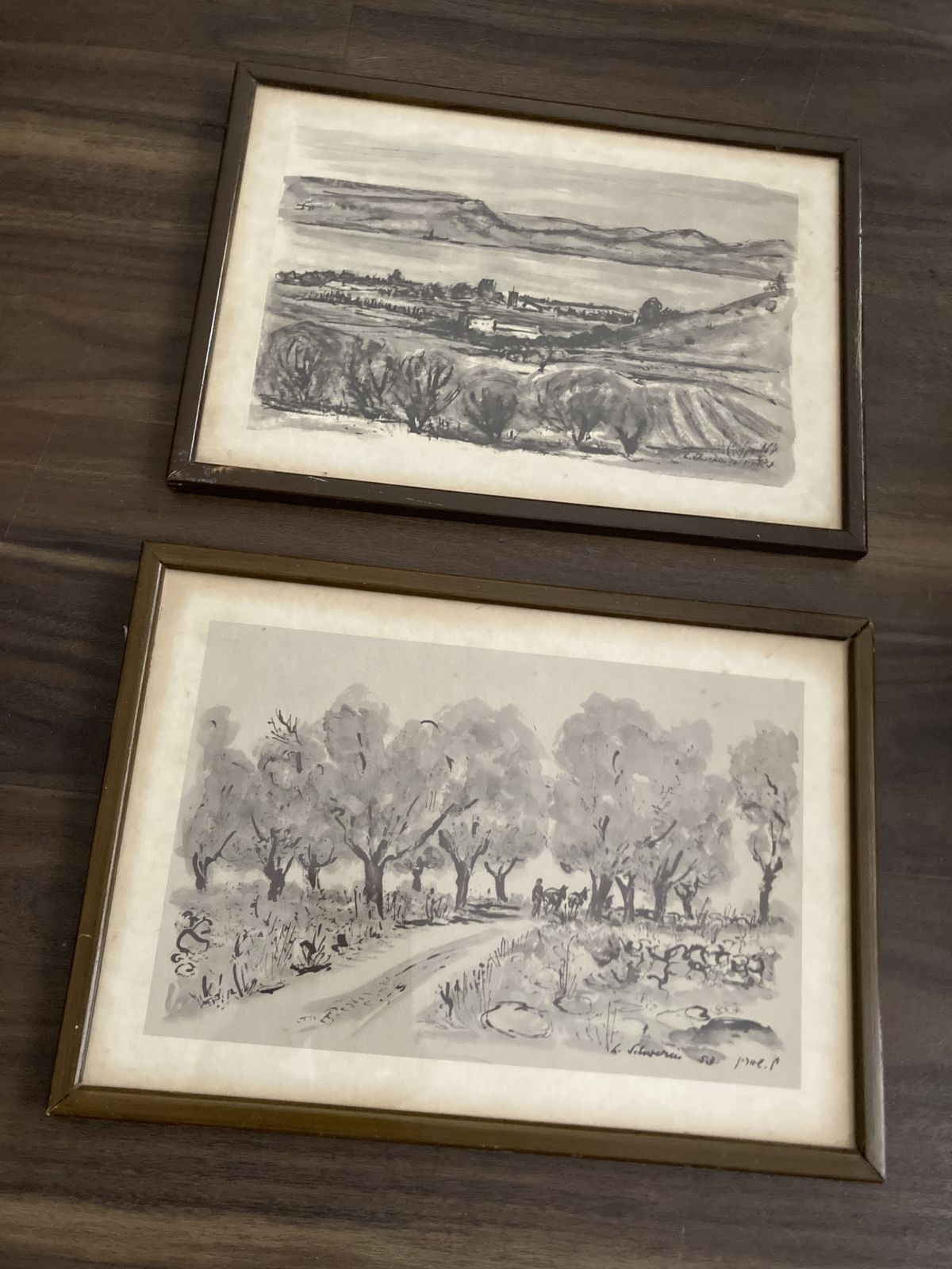 Pair Of Print By The Artist Ludwig Schwerin (1897 1983) German Israeli Jewish Painter.