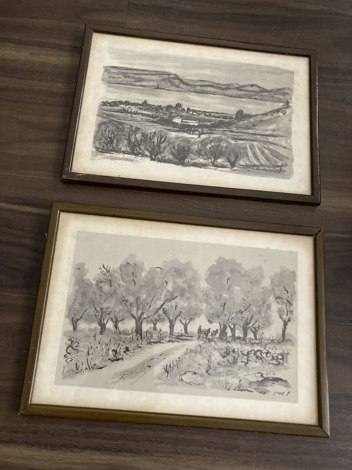Pair Of Print By The Artist Ludwig Schwerin (1897 1983) German Israeli Jewish Painter. photo vinterior