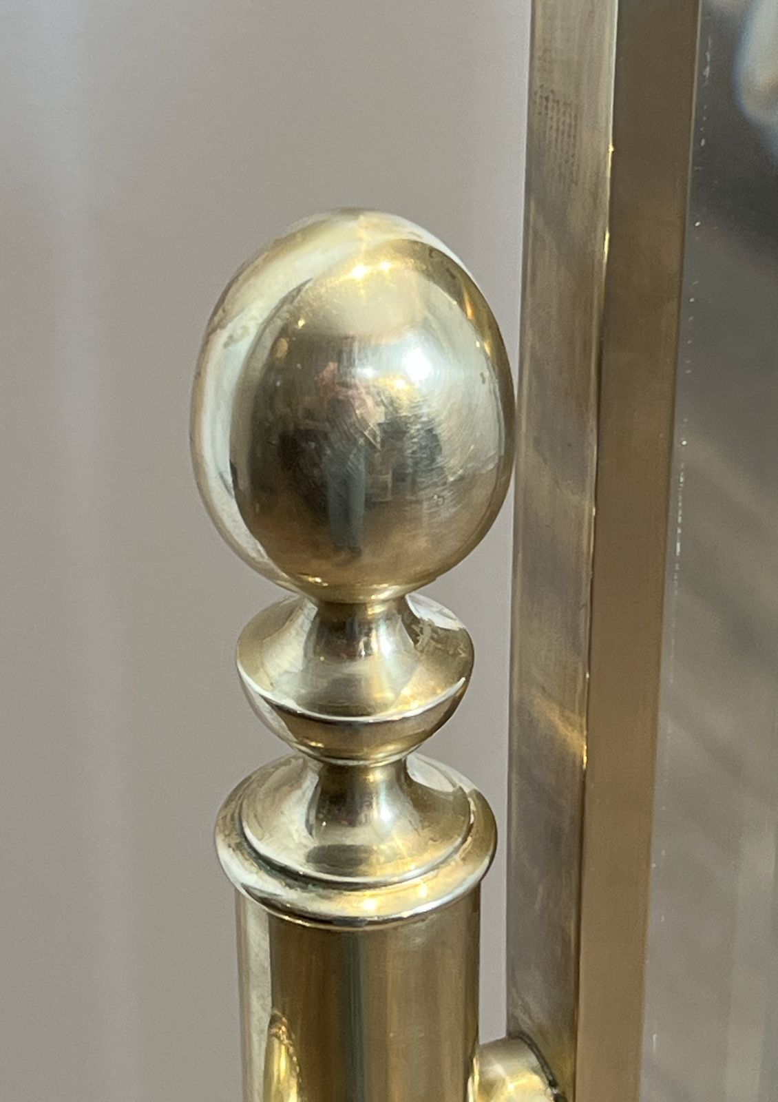 photo vinterior Pair Of Neoclassical Style Brass Psyche Mirrors
