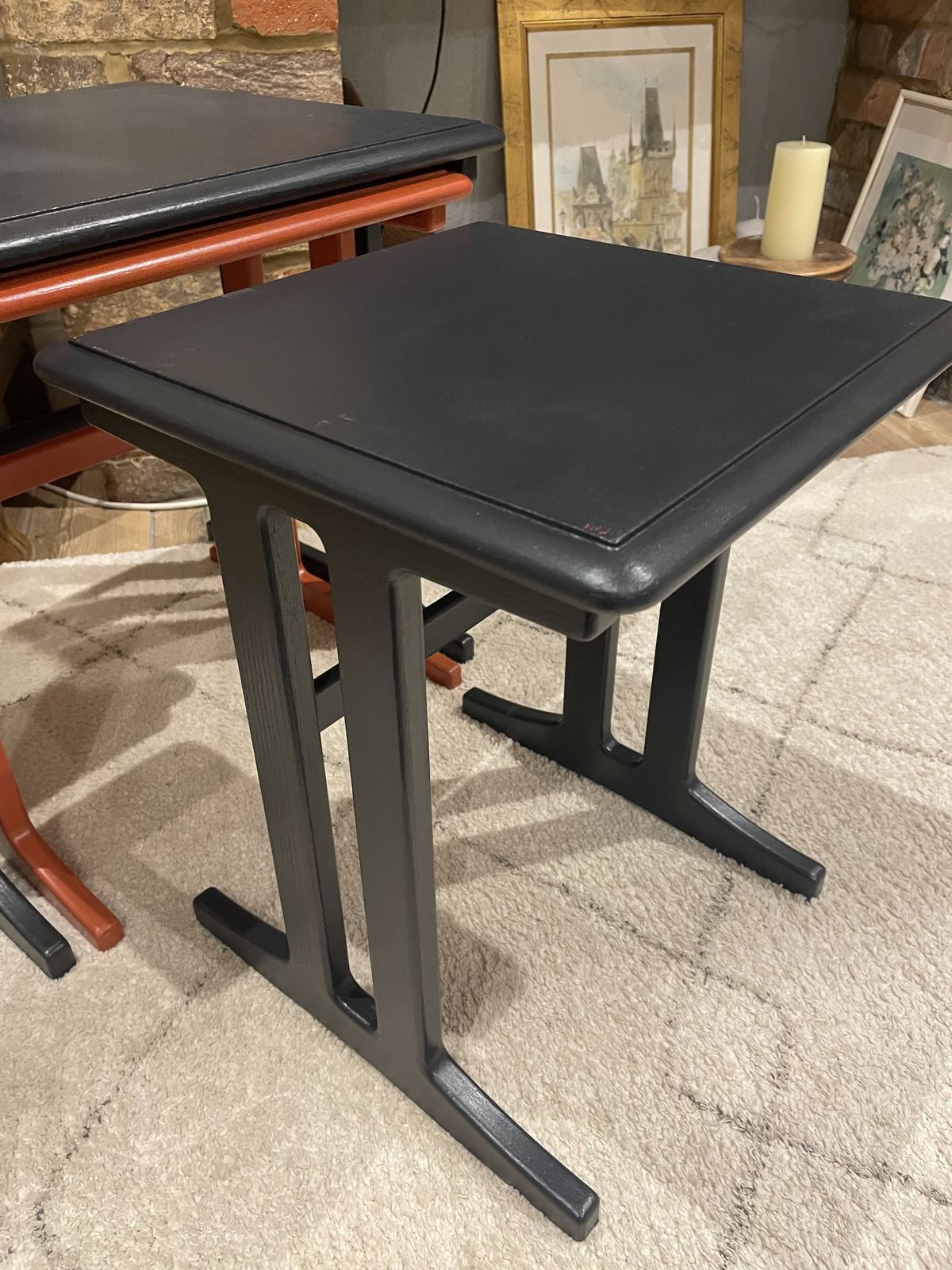 Nest Of Mid Century Painted Tables photo 120.0