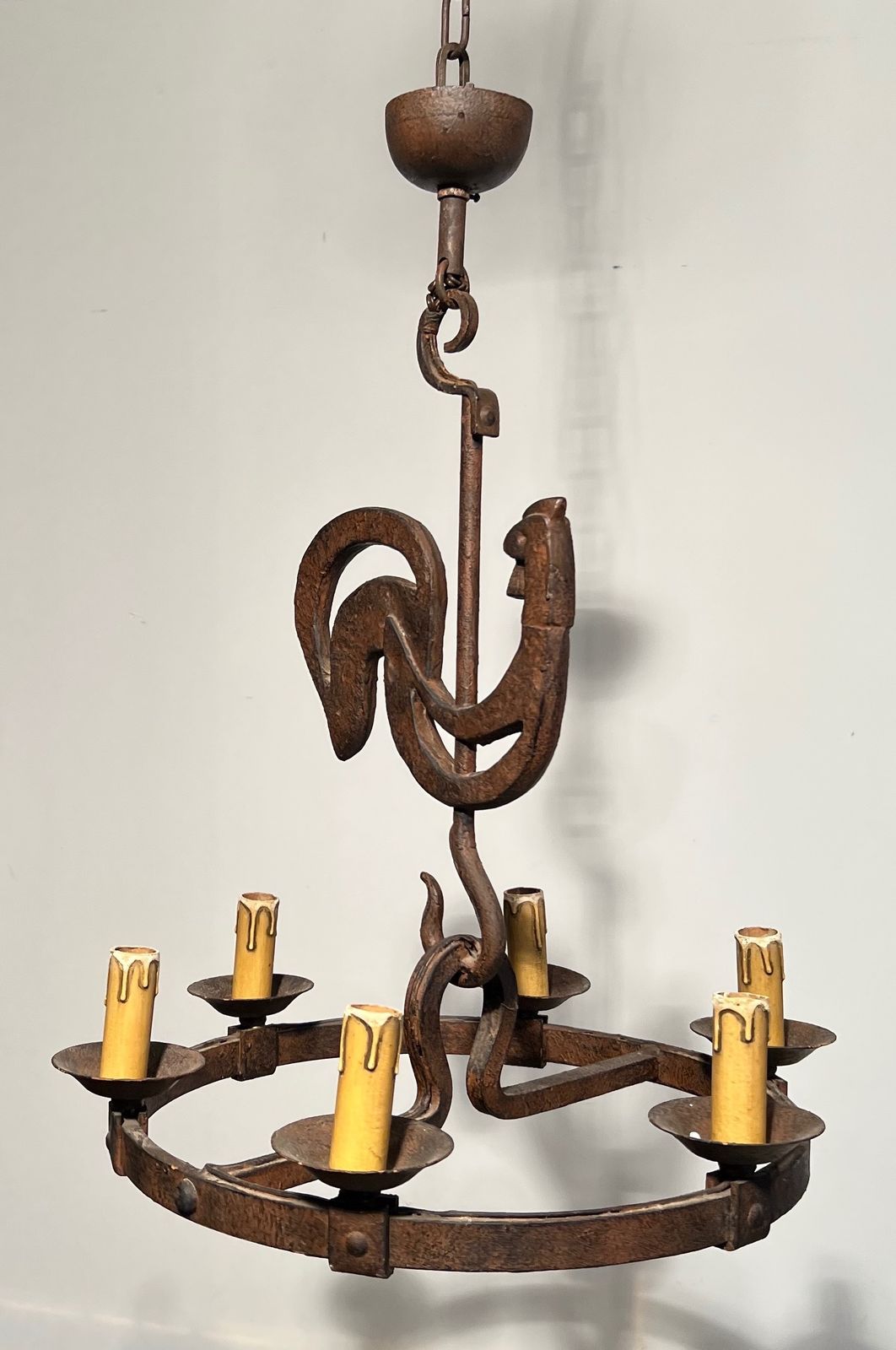 photo furniture Rooster Chandelier By Jean Touret For Atelier Marolles
