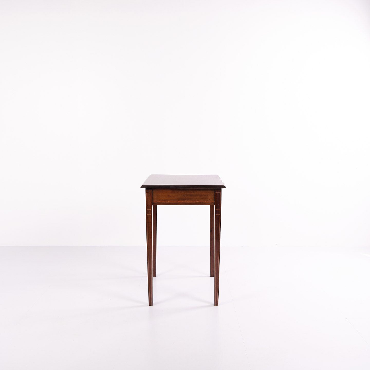 Side Table   Hand Polished   Decorated With Fruit Wood Inlay   Crafted In Mahogany   1920s photo furniture