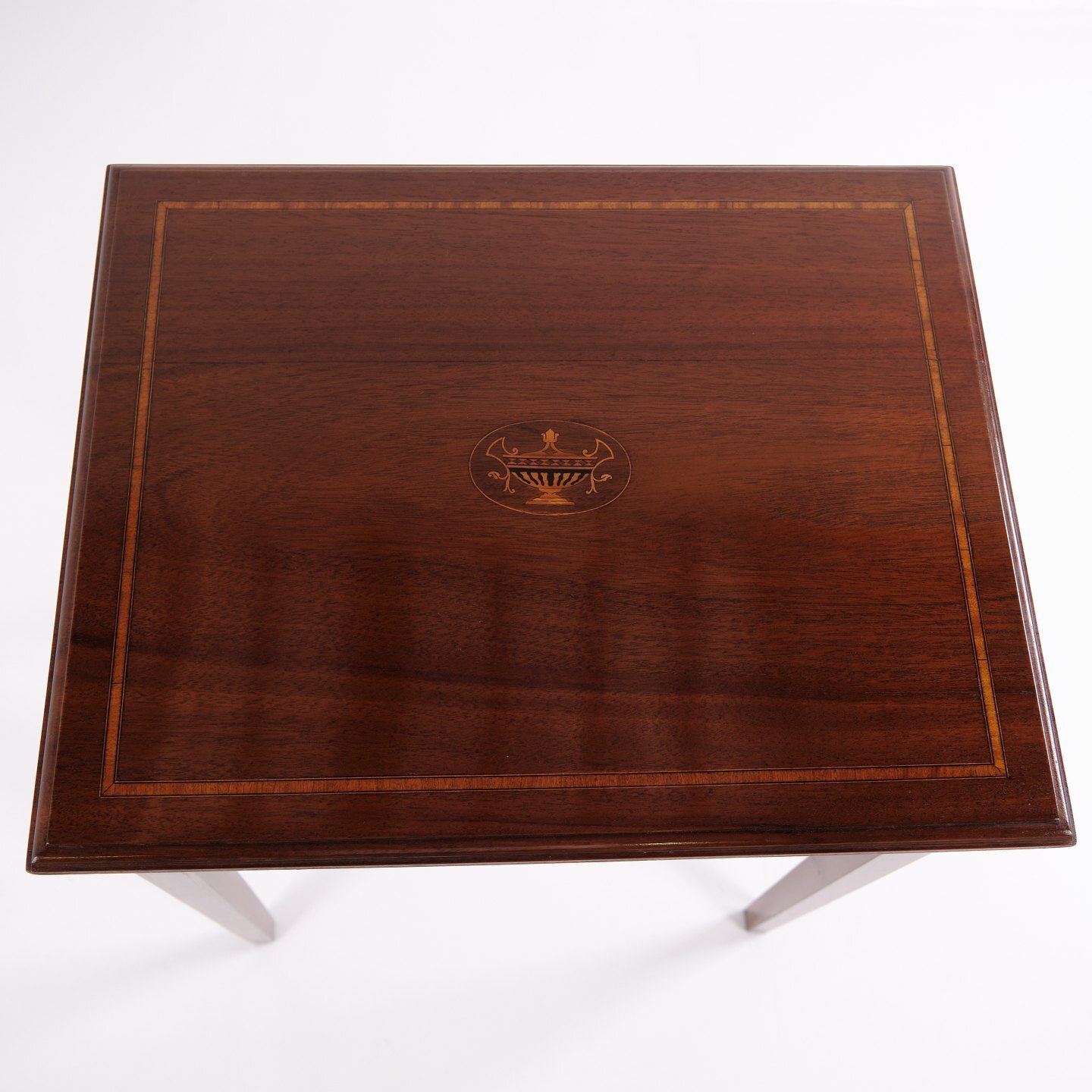 Side Table   Hand Polished   Decorated With Fruit Wood Inlay   Crafted In Mahogany   1920s photo Furniture
