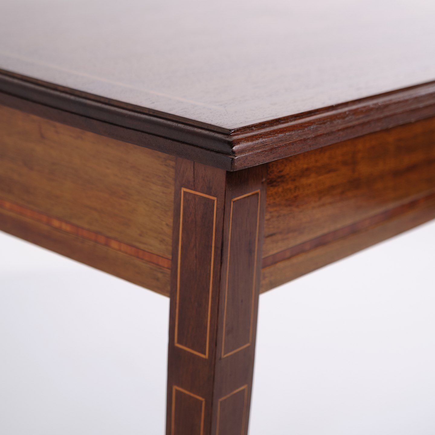 photo furniture Side Table   Hand Polished   Decorated With Fruit Wood Inlay   Crafted In Mahogany   1920s