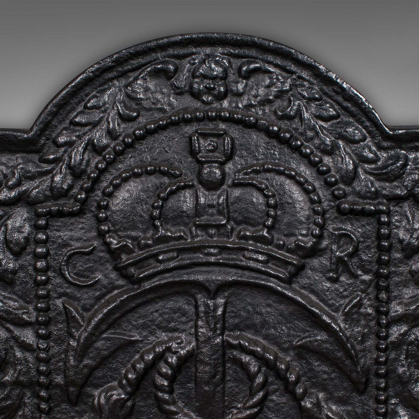 Antique Maritime Fire Back, English, Cast Iron Fireplace Reflector, Victorian photo 506.0