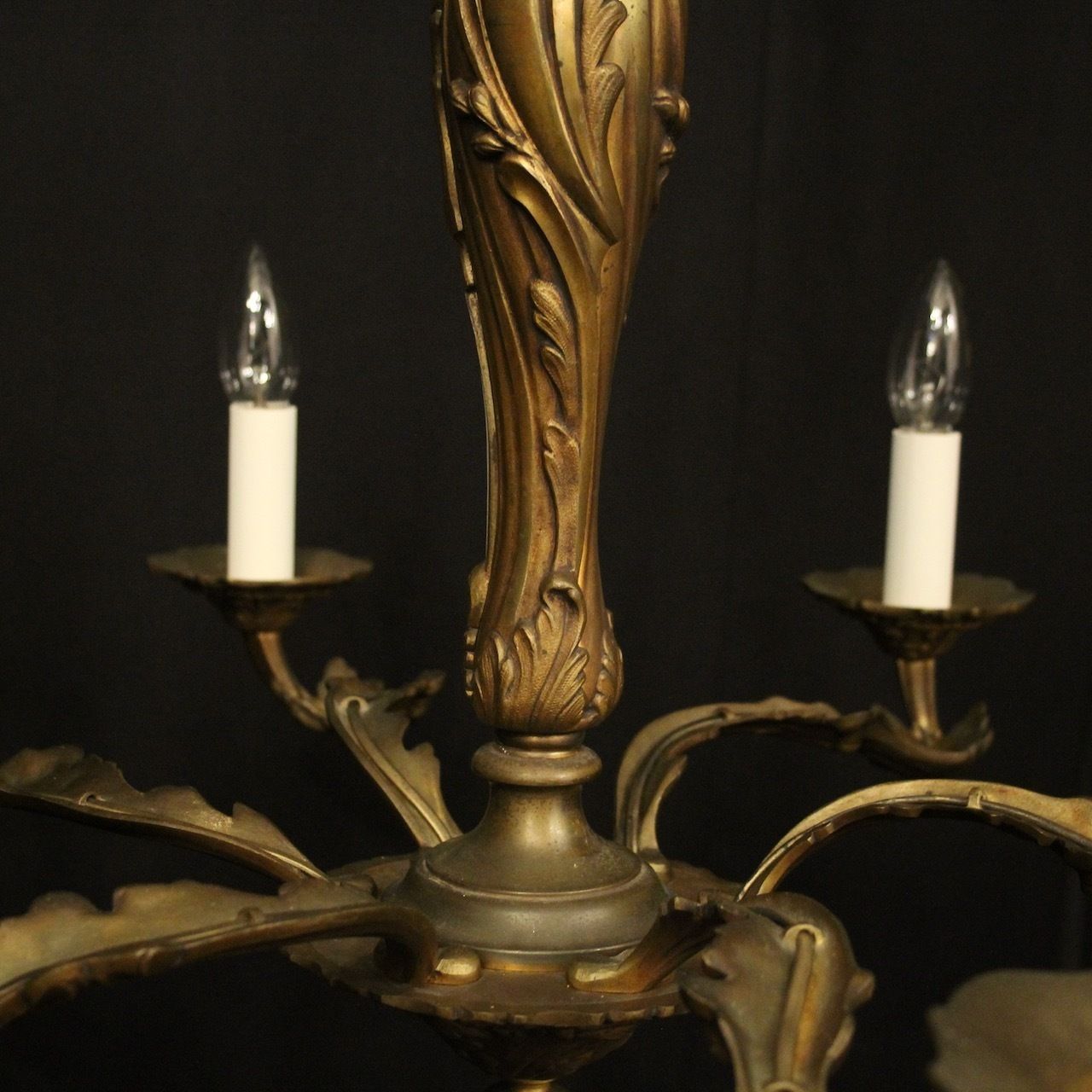 photo furniture French Gilded Bronze 6 Light Antique Chandelier