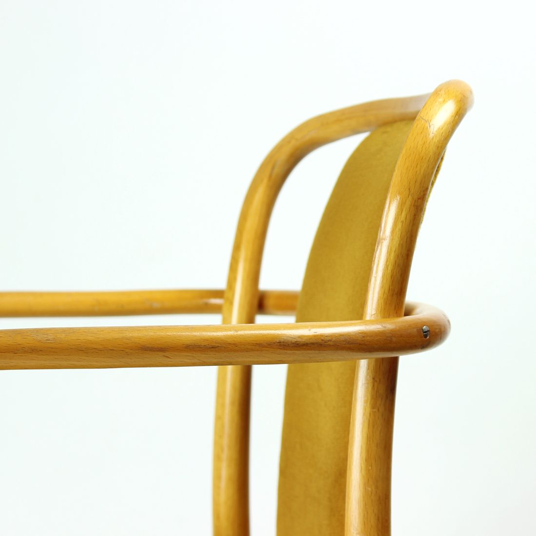 Bentwood Thonet Design Armchair With Gold Velvet, Czechoslovakia 1930s, 40 Available photo vintage
