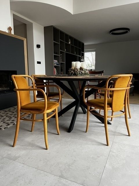 Furniture Bentwood Thonet Design Armchair With Gold Velvet, Czechoslovakia 1930s, 40 Available photo