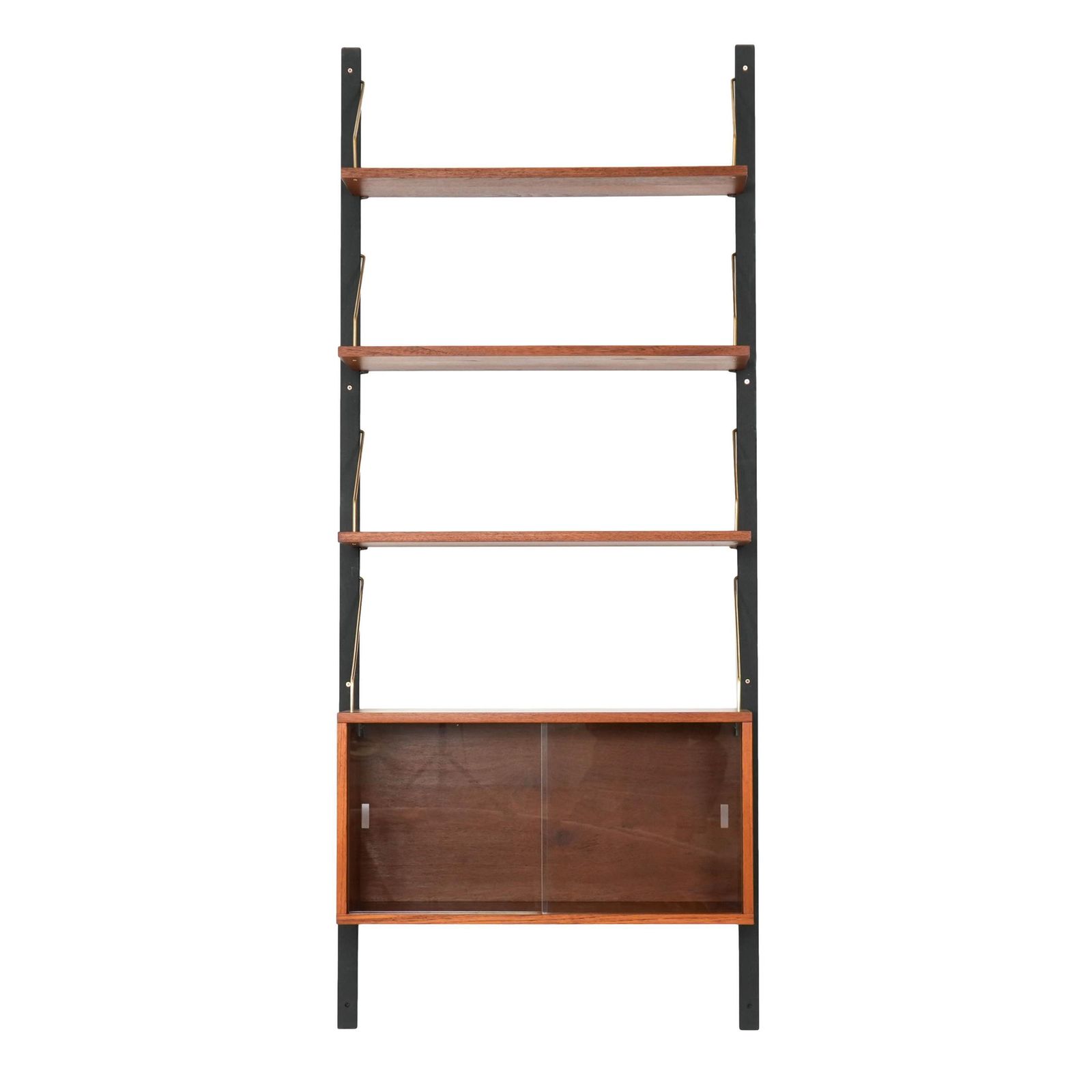 Teakhouten Wandkast, Deens Design, Jaren 1960, Productie: Denemarken