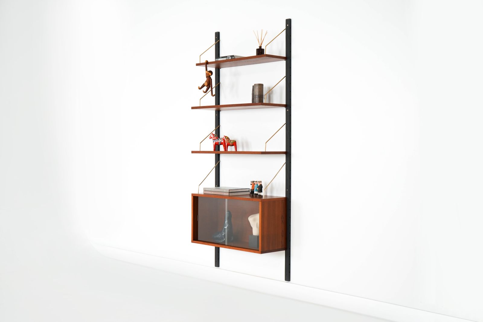 Teakhouten Wandkast, Deens Design, Jaren 1960, Productie: Denemarken photo for sale