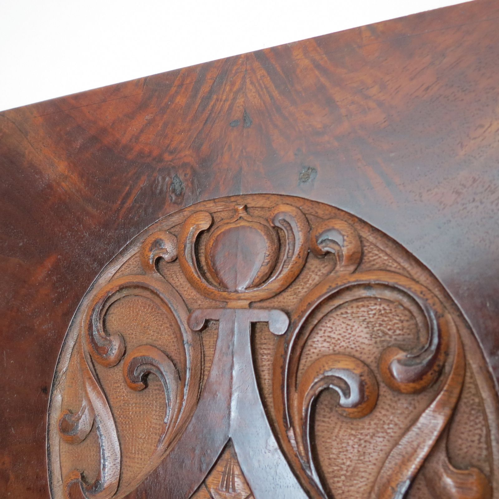 Art Nouveau Secessionist Carved Burr Walnut Wood Wall Hanging 1900 photo buy