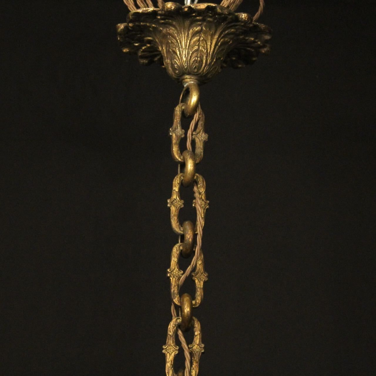 photo for sale French Large Bronze Antique Hall Lantern
