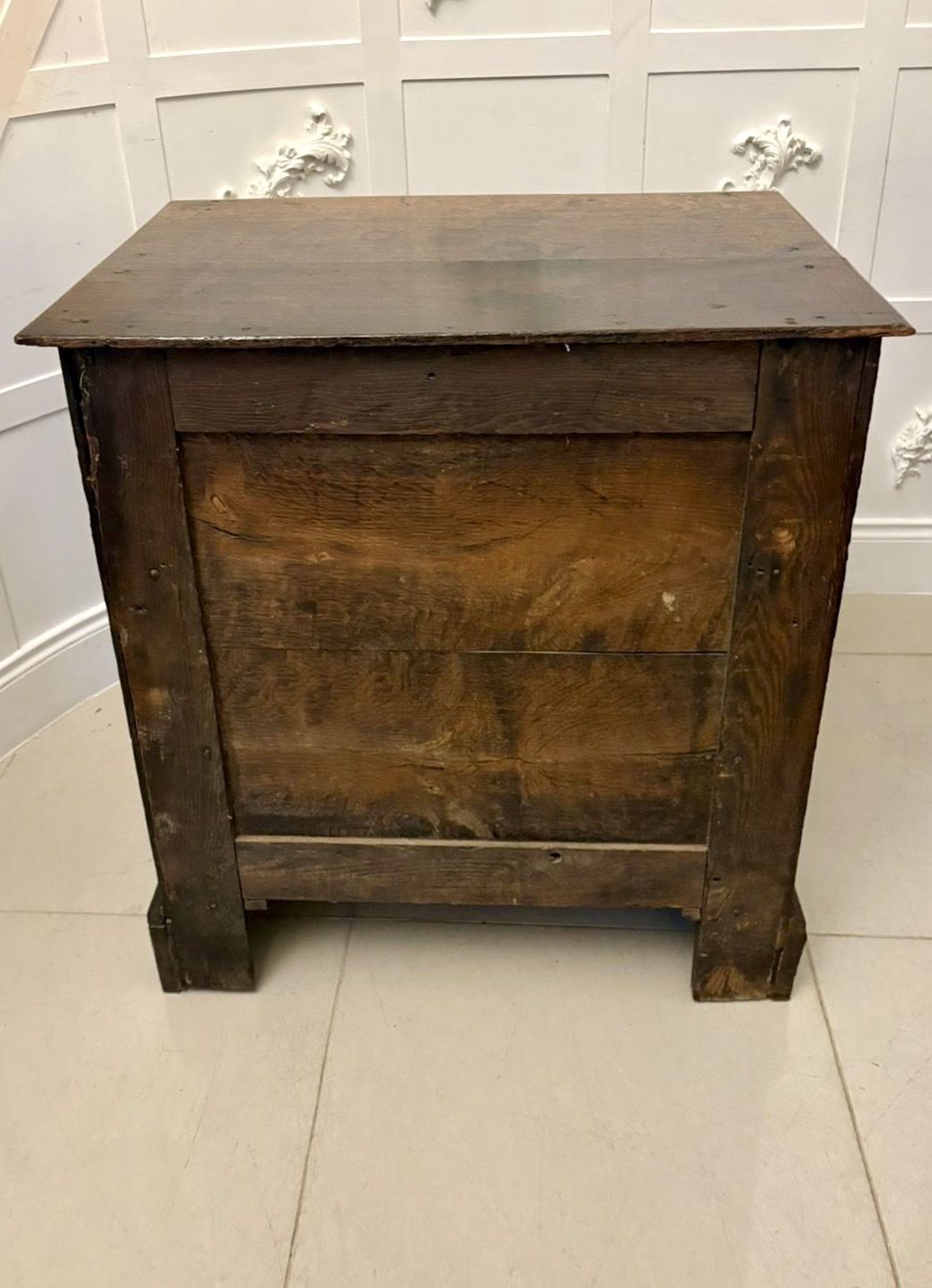 Furniture Superb Quality Antique 17th Century Jacobean Oak Geometric Chest Of Drawers photo