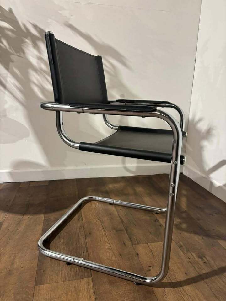 Contemporary Chrome & Faux Leather Armchair photo Furniture
