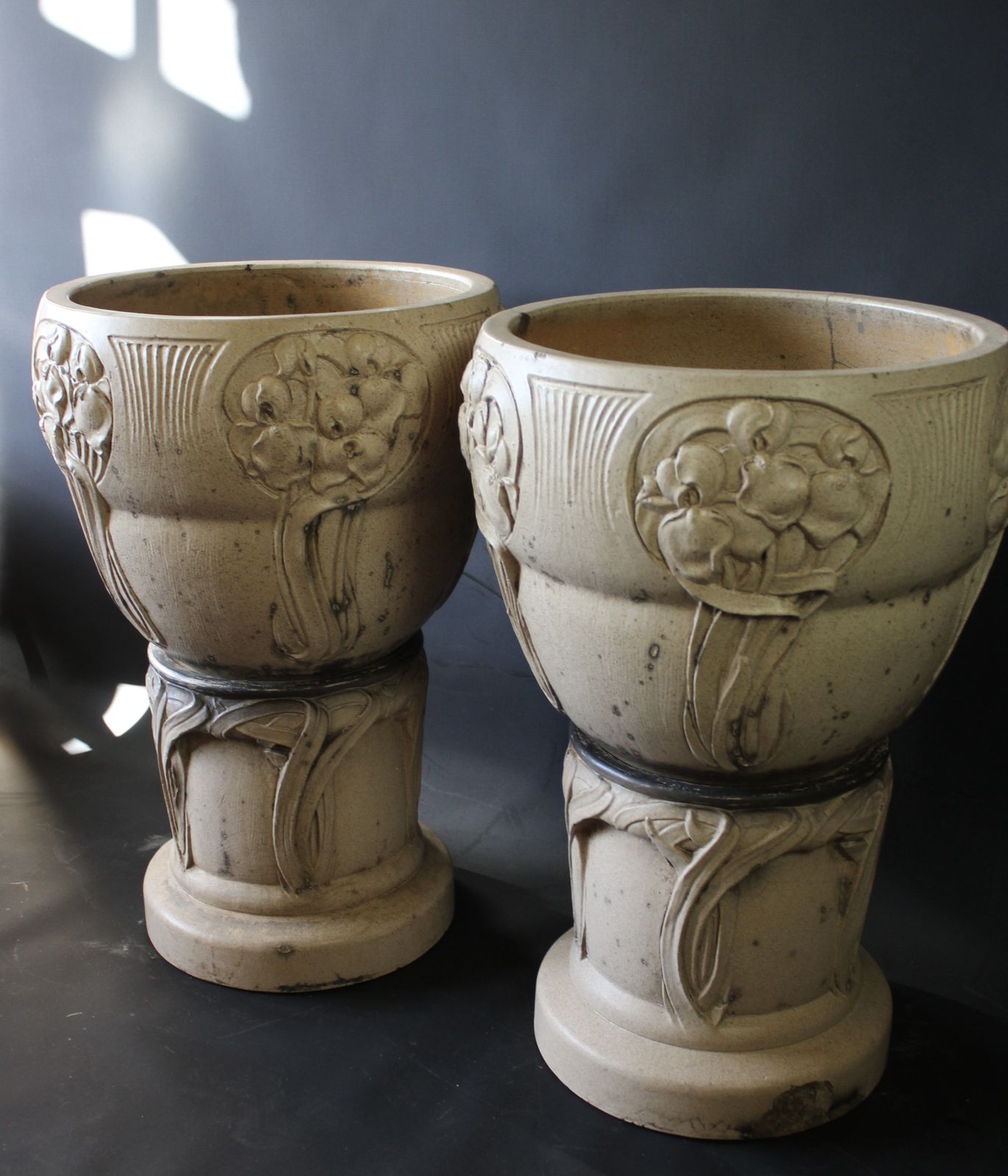Pair Of Arts And Crafts Jardinieres By Lefco photo buy