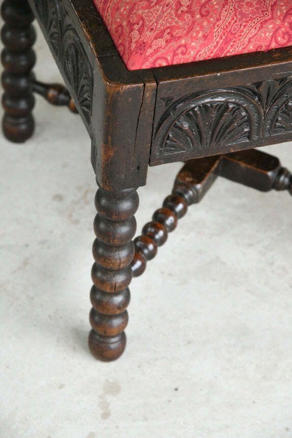 Antique Carved Oak Corner Chair photo Furniture