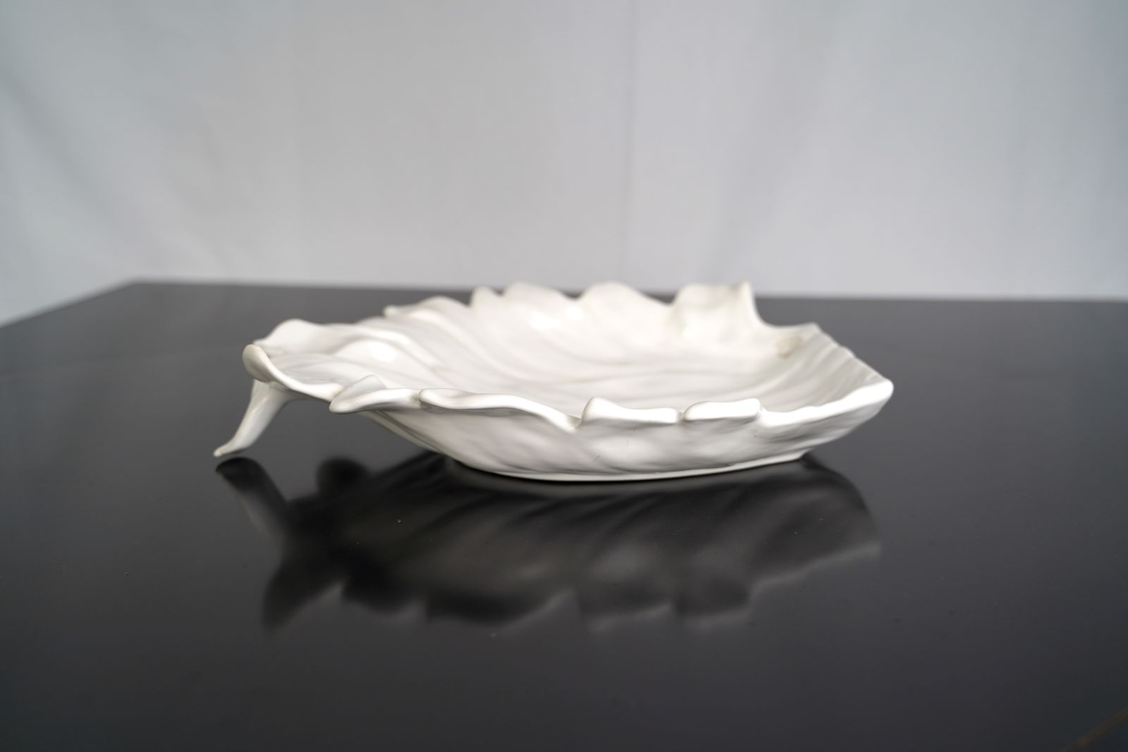 Large Tommaso Barbi White Ceramic Centerpiece, Italy, 1970s photo buy