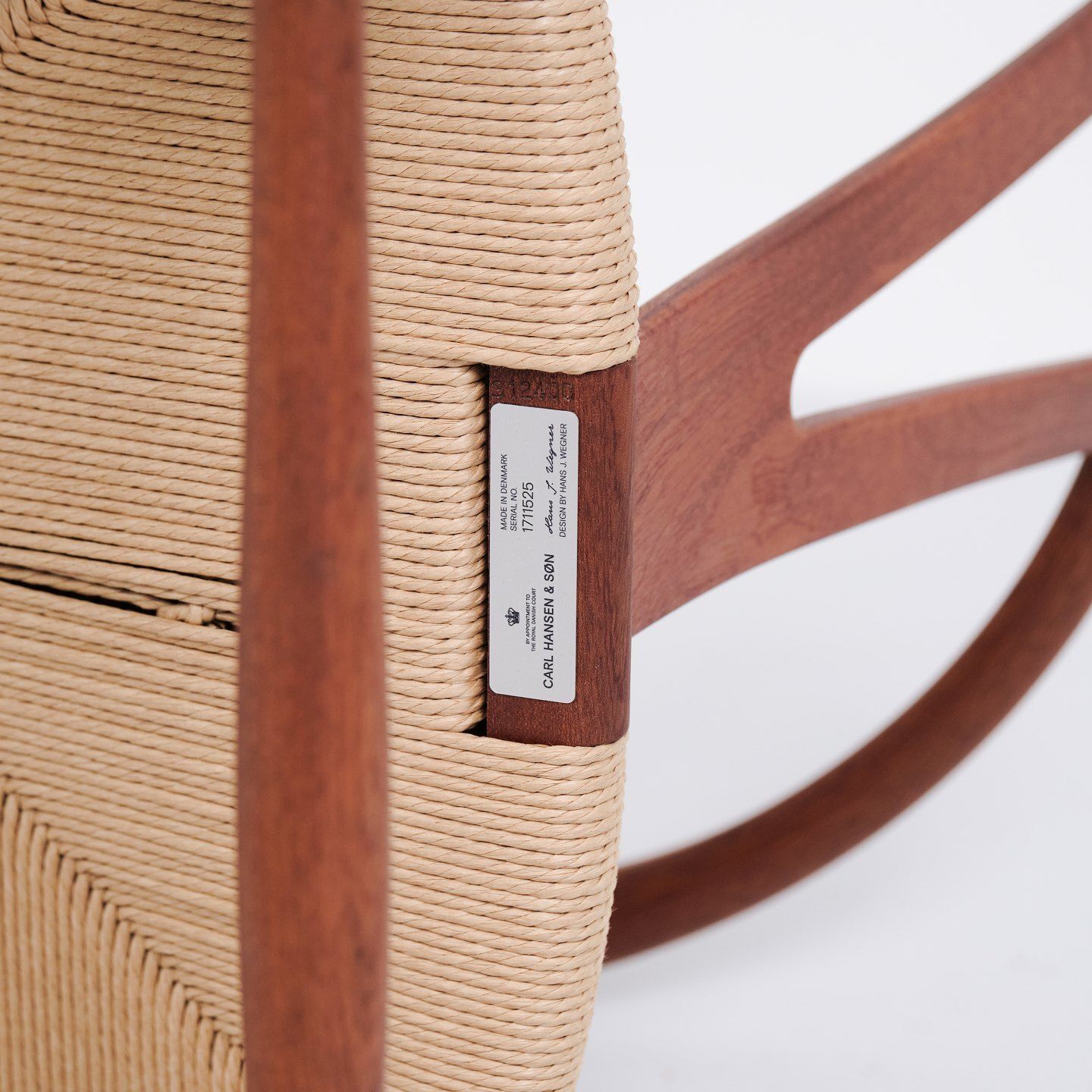 photo furniture Set Of Four  Wishbone Chairs   Model Ch24   Mahogany & Natural Wicker   Hans J. Wegner   Carl Hansen & Son