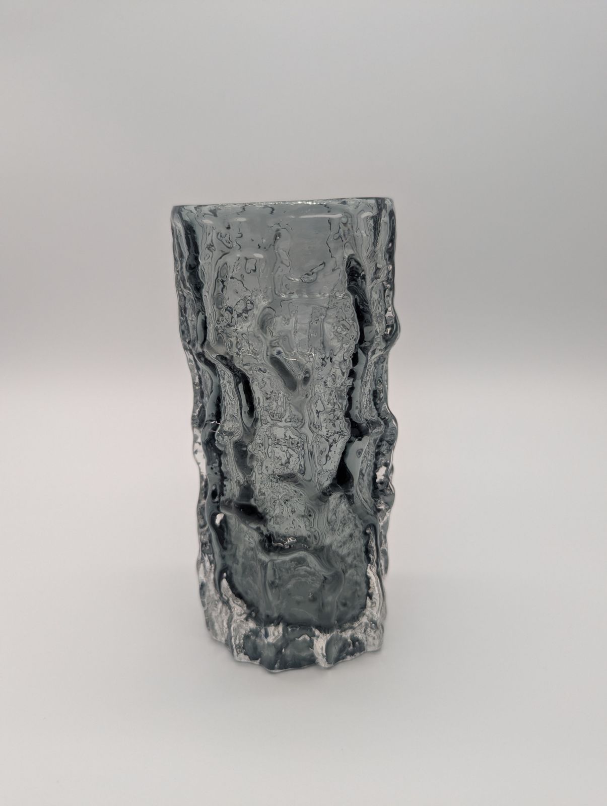 Whitefriars Glass | Geoffrey Baxter “Bark” Vase, Pewter, 15.3 Cm photo furniture