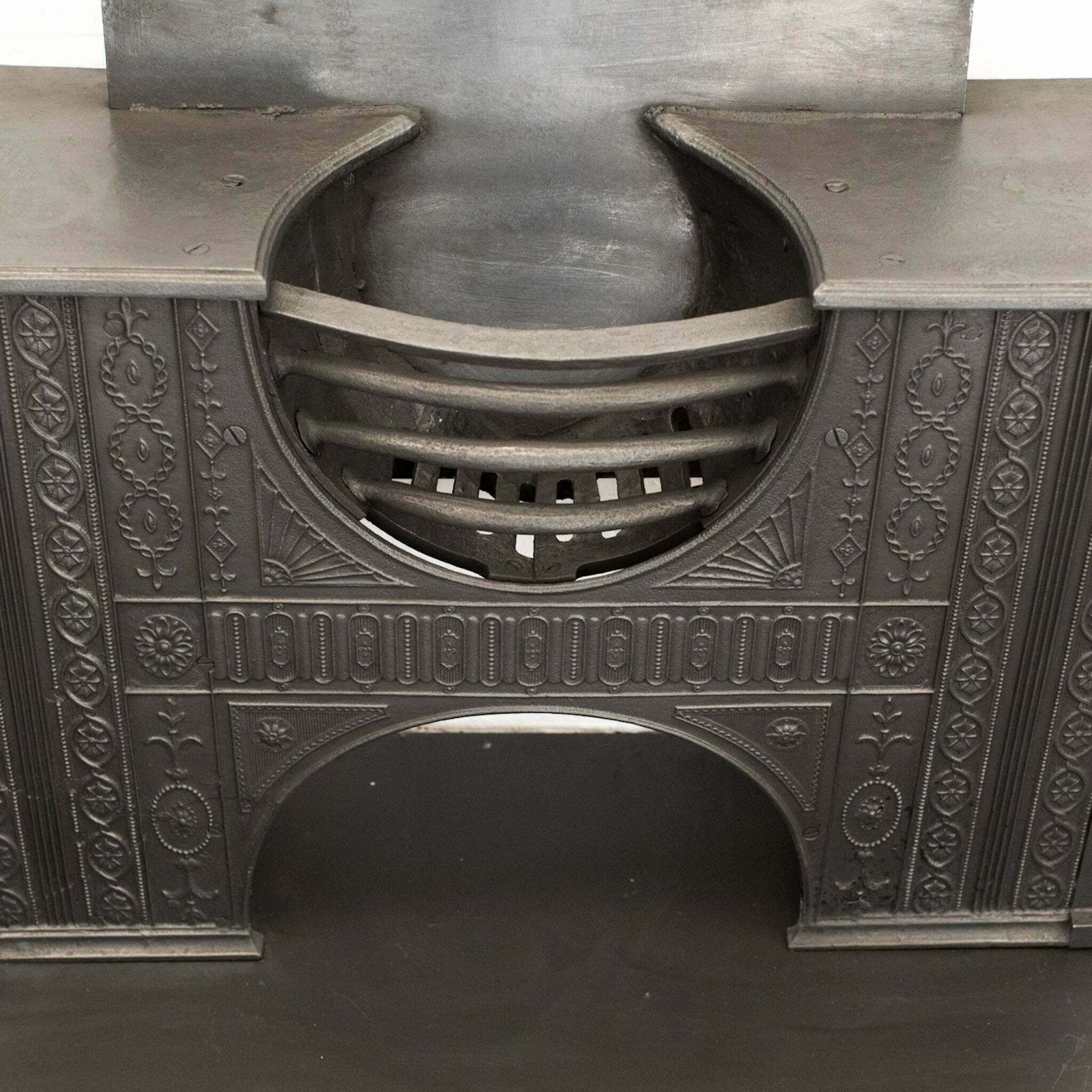 Antique Large Georgian Cast Iron Hob Grate photo vinterior