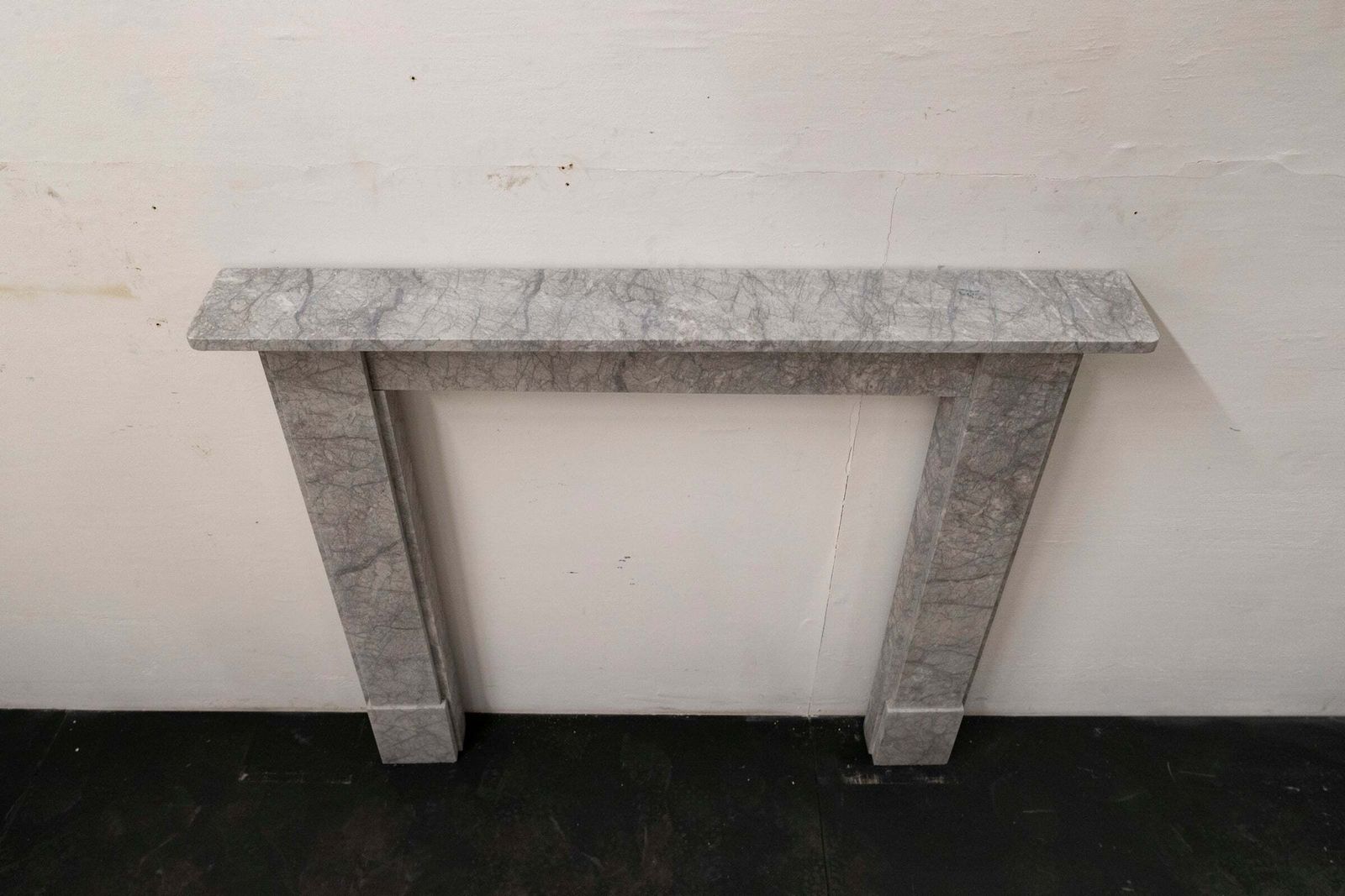 Home Fixtures Early Georgian Style Grey Marble Fireplace Surround photo