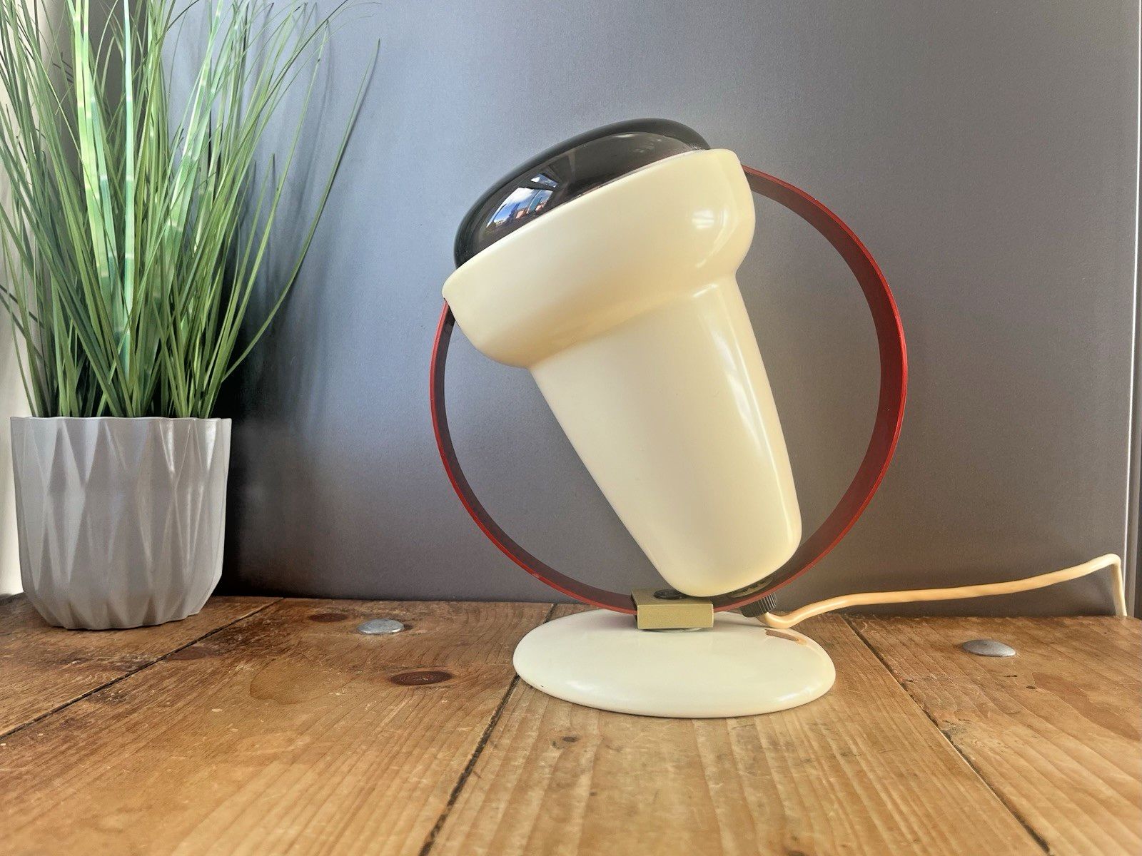 photo vinterior Space Age 50's Philips Red Saturn Circle Designer Heat Desk Wall Lamp C Perriand