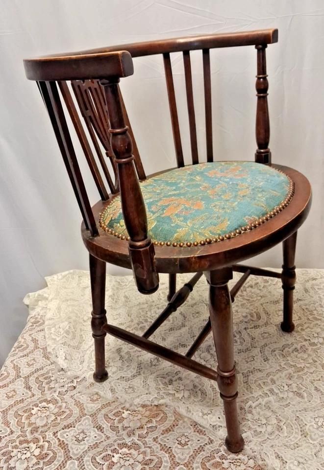 Antique Edwardian Art Nouveau Corner Chair photo furniture