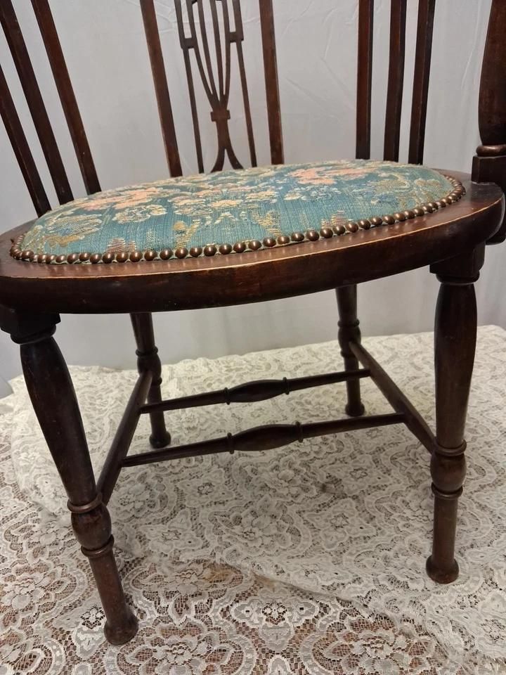 Antique Edwardian Art Nouveau Corner Chair photo 220.0