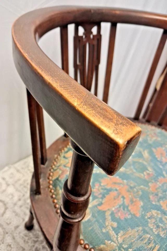 Antique Edwardian Art Nouveau Corner Chair photo vinterior