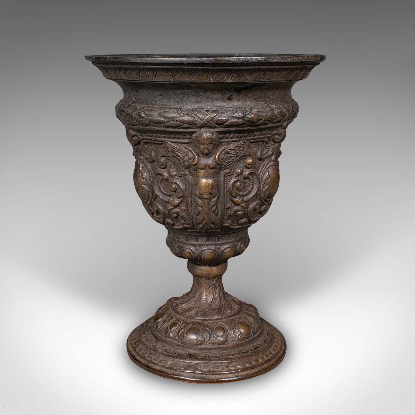 Antique Grand Tour Planter, Italian, Bronze, Bouquet Vase, Urn, Early Victorian photo furniture
