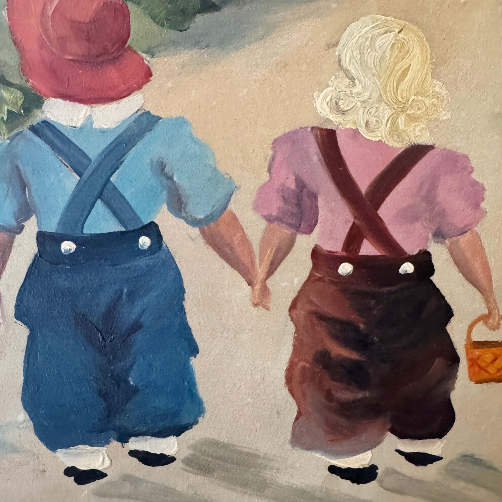 The Way We Once Walked. Vintage Swedish Oil Painting. photo for sale
