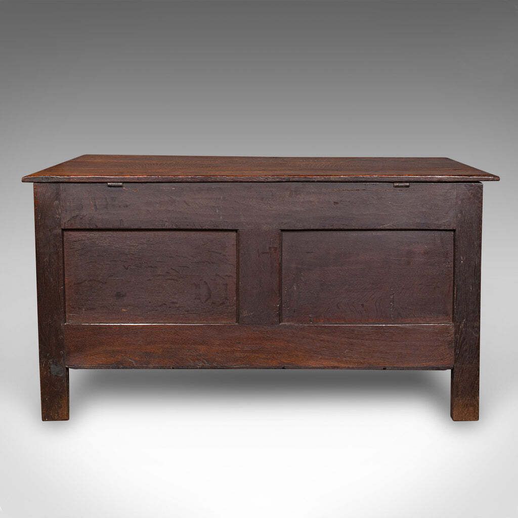Large Antique Carved Coffer, English Oak, Blanket Chest, William III, Circa 1700 photo 3931.0