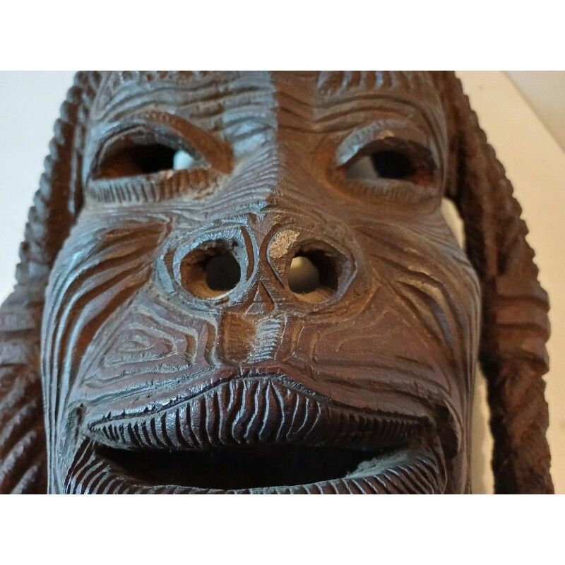Art African Wooden Mask Ivory Coast Baoulé photo