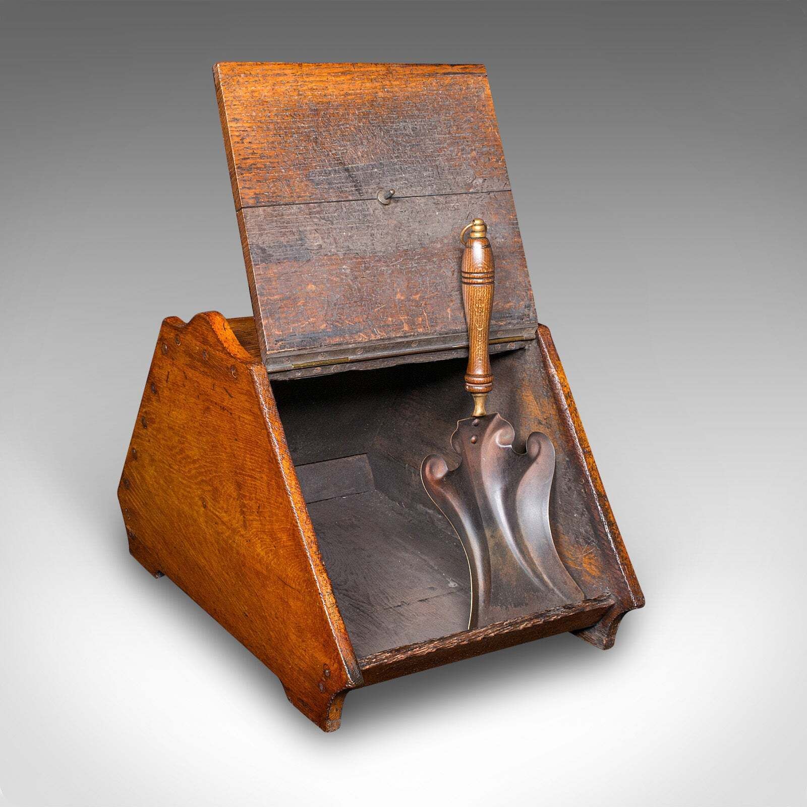Antique Coal Purdonium, Scottish, Oak, Fireside Store, Gothic Revival, Victorian photo furniture