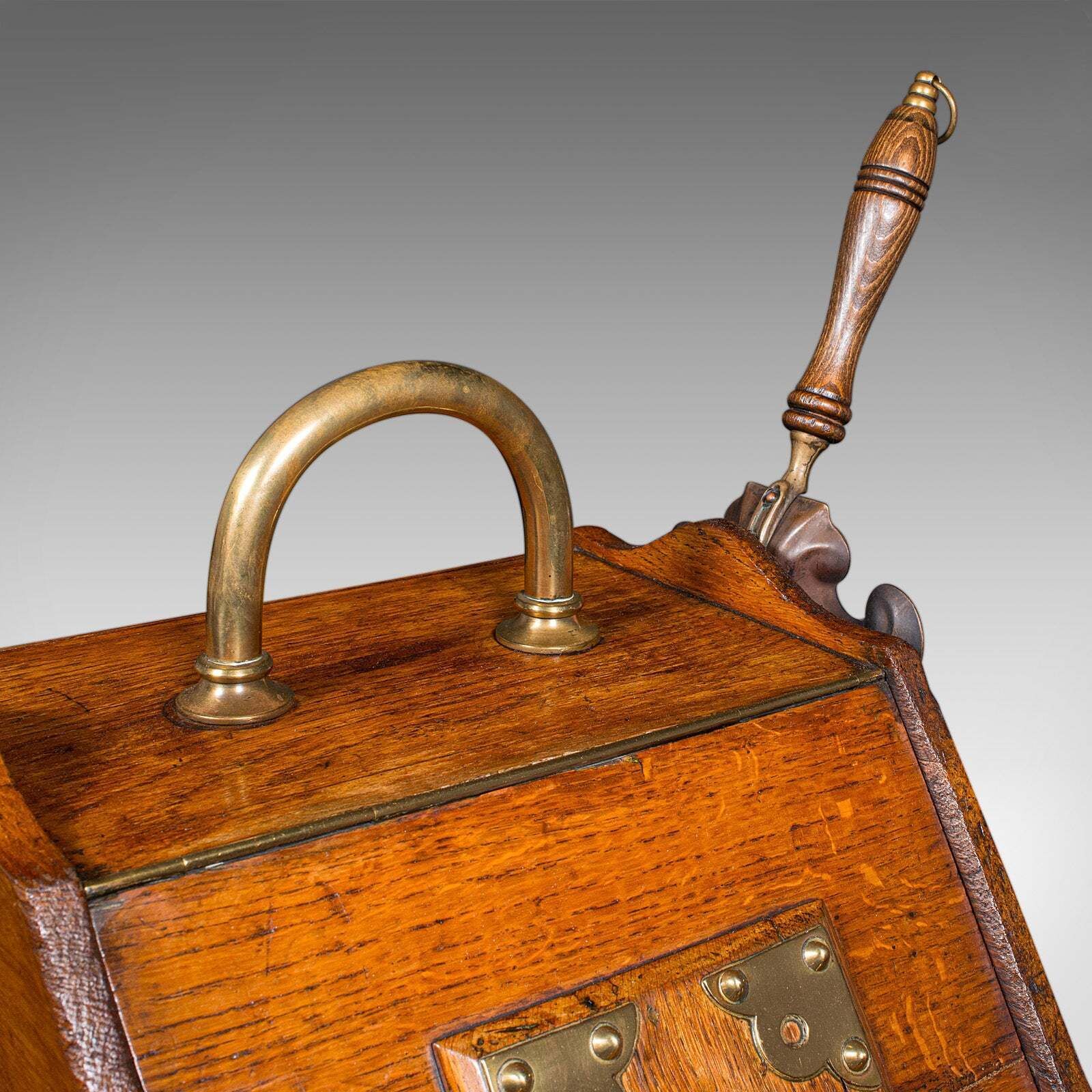 photo furniture Antique Coal Purdonium, Scottish, Oak, Fireside Store, Gothic Revival, Victorian