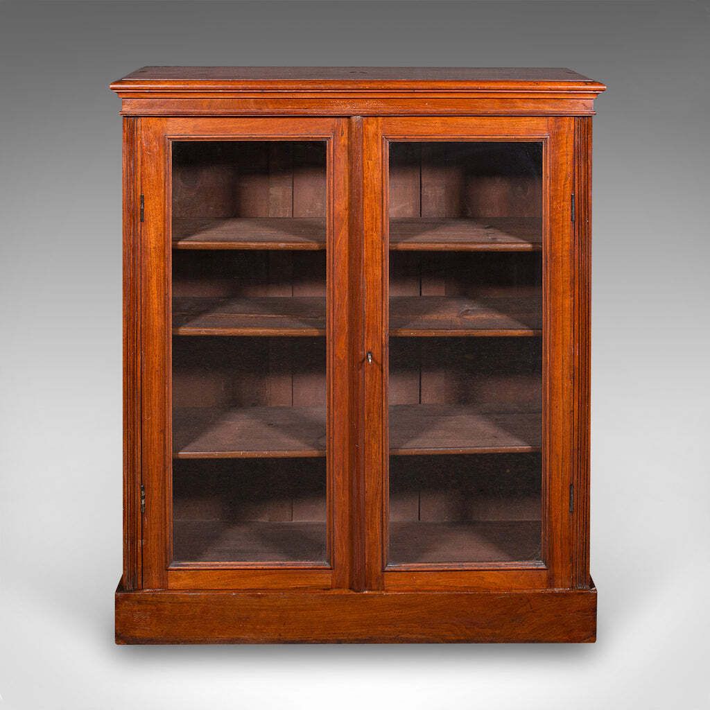 Antique Display Bookcase, English, Glazed Book Cabinet, Home Library, Victorian photo for sale