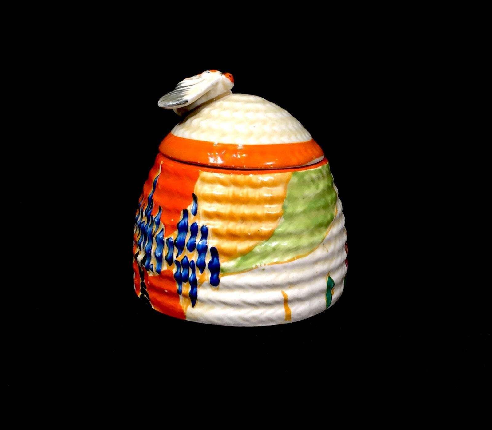 Antique Clarice Cliff Windbells Beehive Honey Pot C.1933 / Art Deco Pottery photo furniture