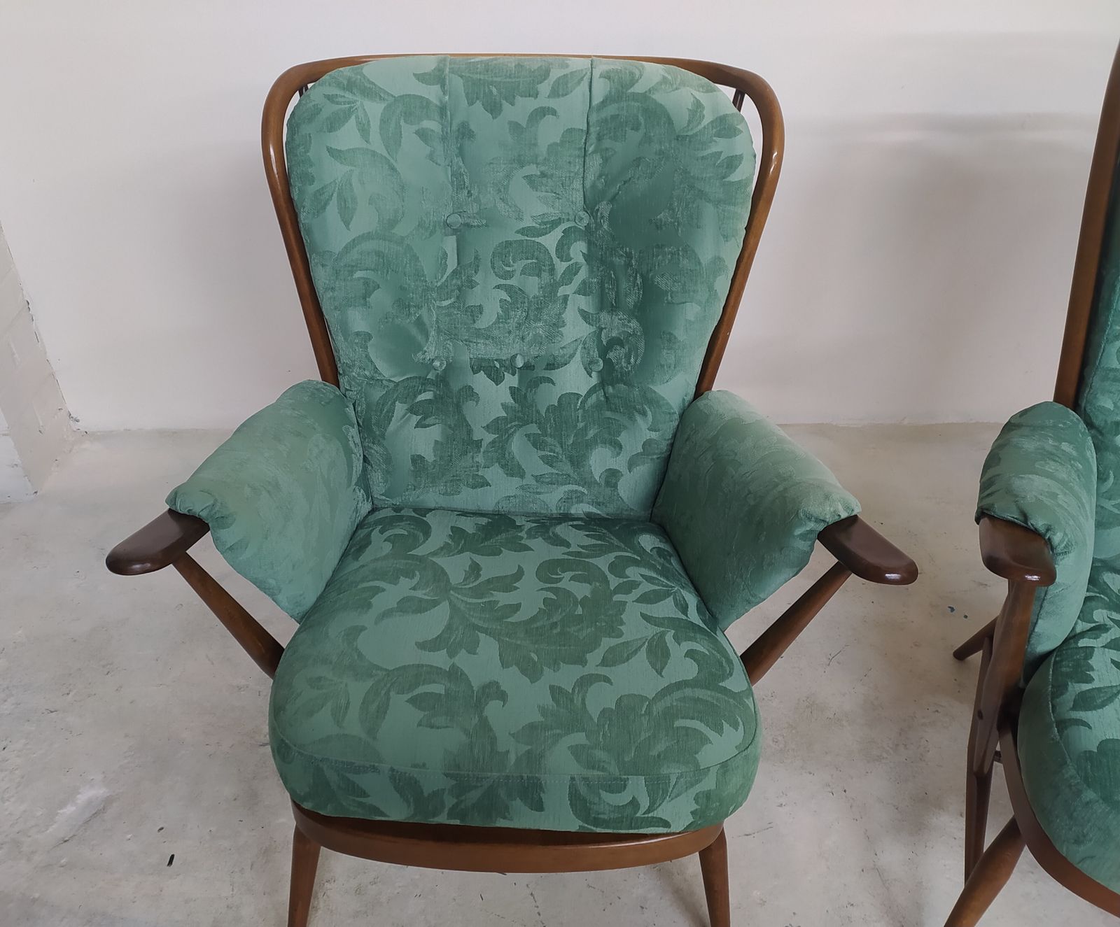 Ercol Evergreeen Pair Of Vintage Armchairs. photo furniture