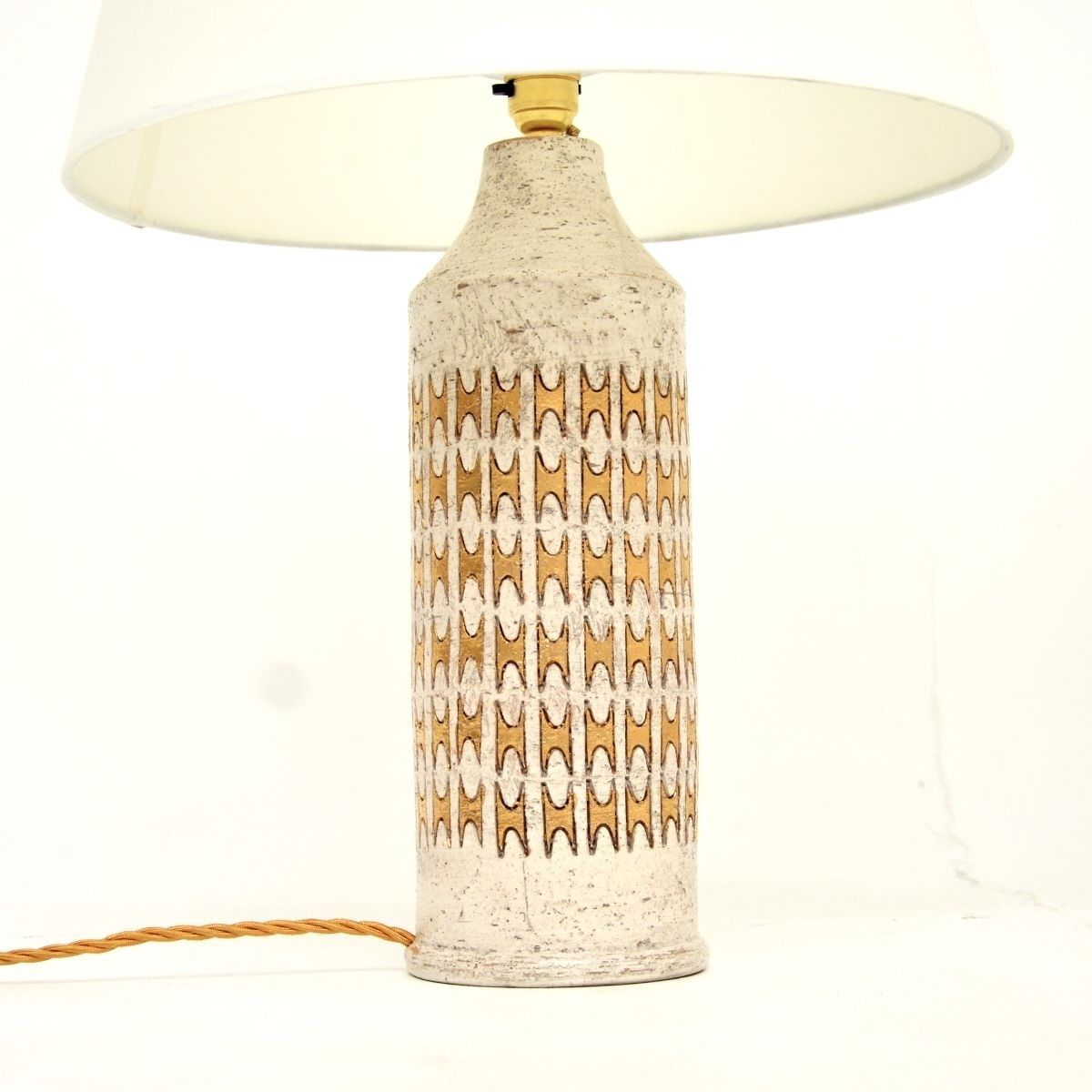 Pair Of Vintage Swedish Ceramic Table Lamps By Bergboms photo for sale