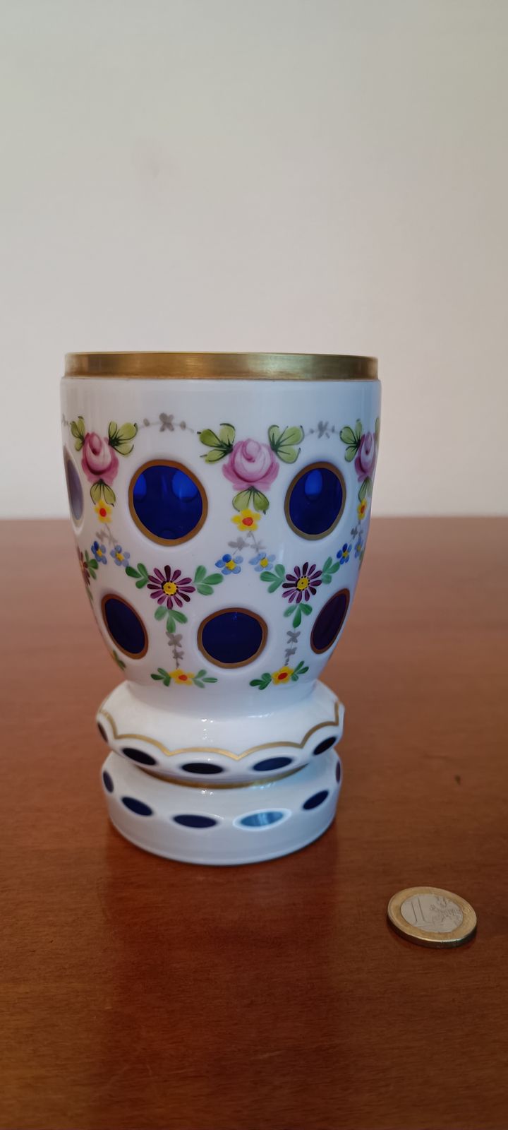 Bohemian Czech Cased Glass Vase photo for sale