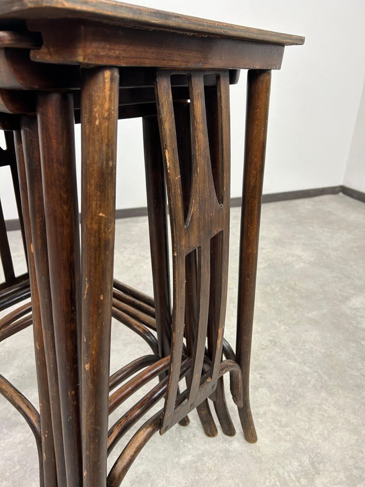 photo furniture Secession Nesting Tables No. 958aby Siegel Or Kolo Moser Ex. By J&J Kohn