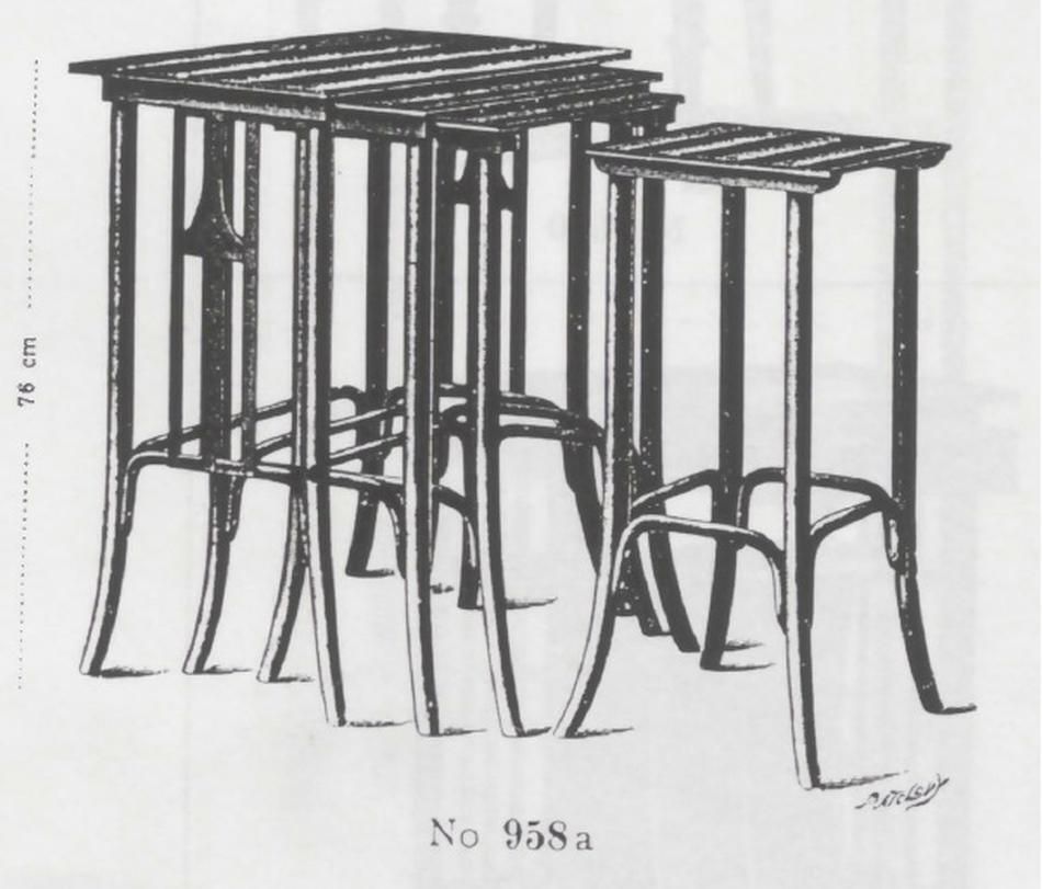 photo for sale Secession Nesting Tables No. 958aby Siegel Or Kolo Moser Ex. By J&J Kohn