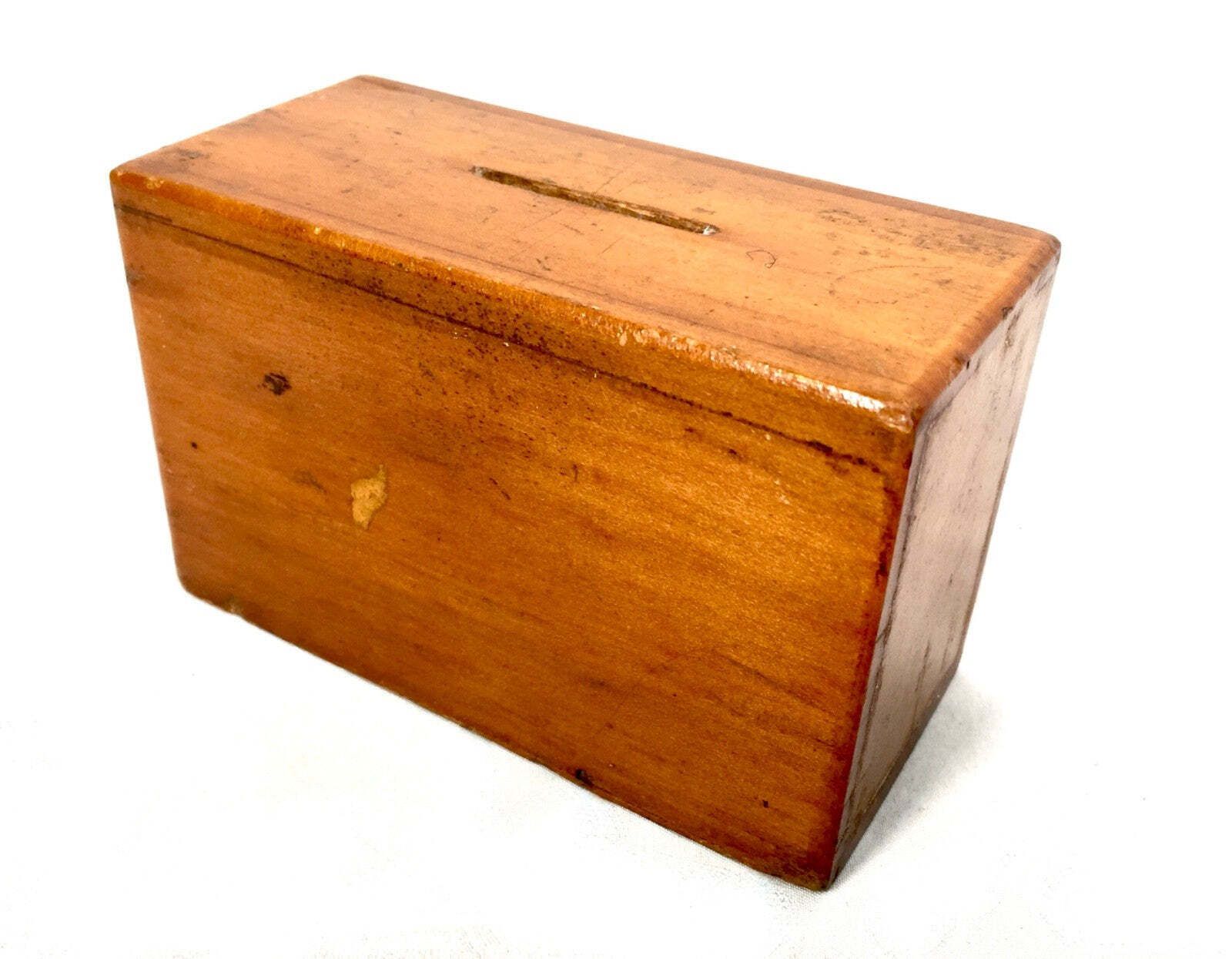 Antique Wooden Church Parochial Mission Box Collection / Offering Box C.1900. photo Home Decor