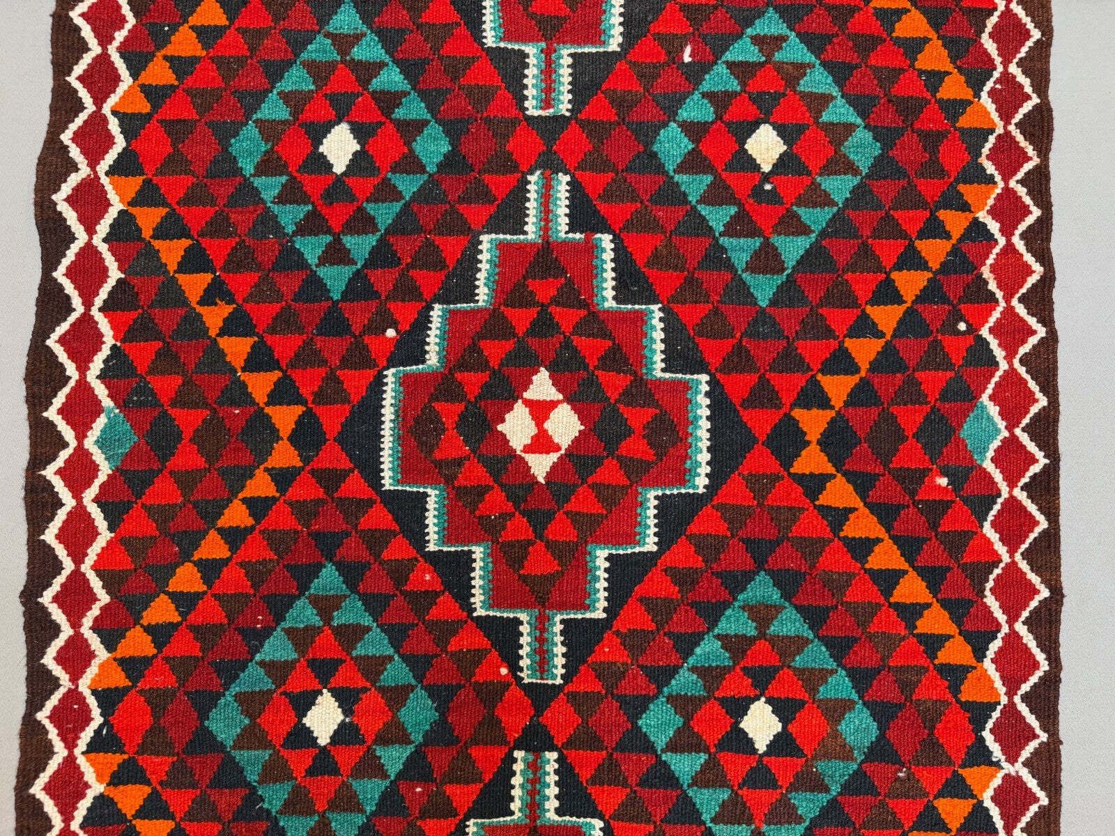 photo for sale Turkish Kilim Runner 330x100 Cm, Vintage Kelim Rug, Long And Narrow