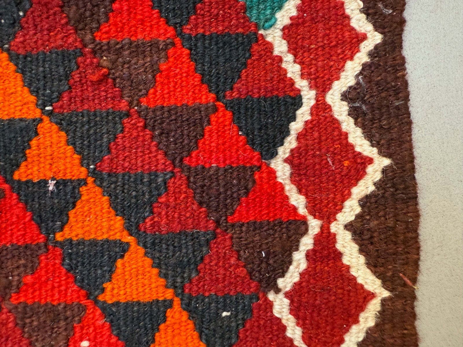 486.0 Turkish Kilim Runner 330x100 Cm, Vintage Kelim Rug, Long And Narrow photo