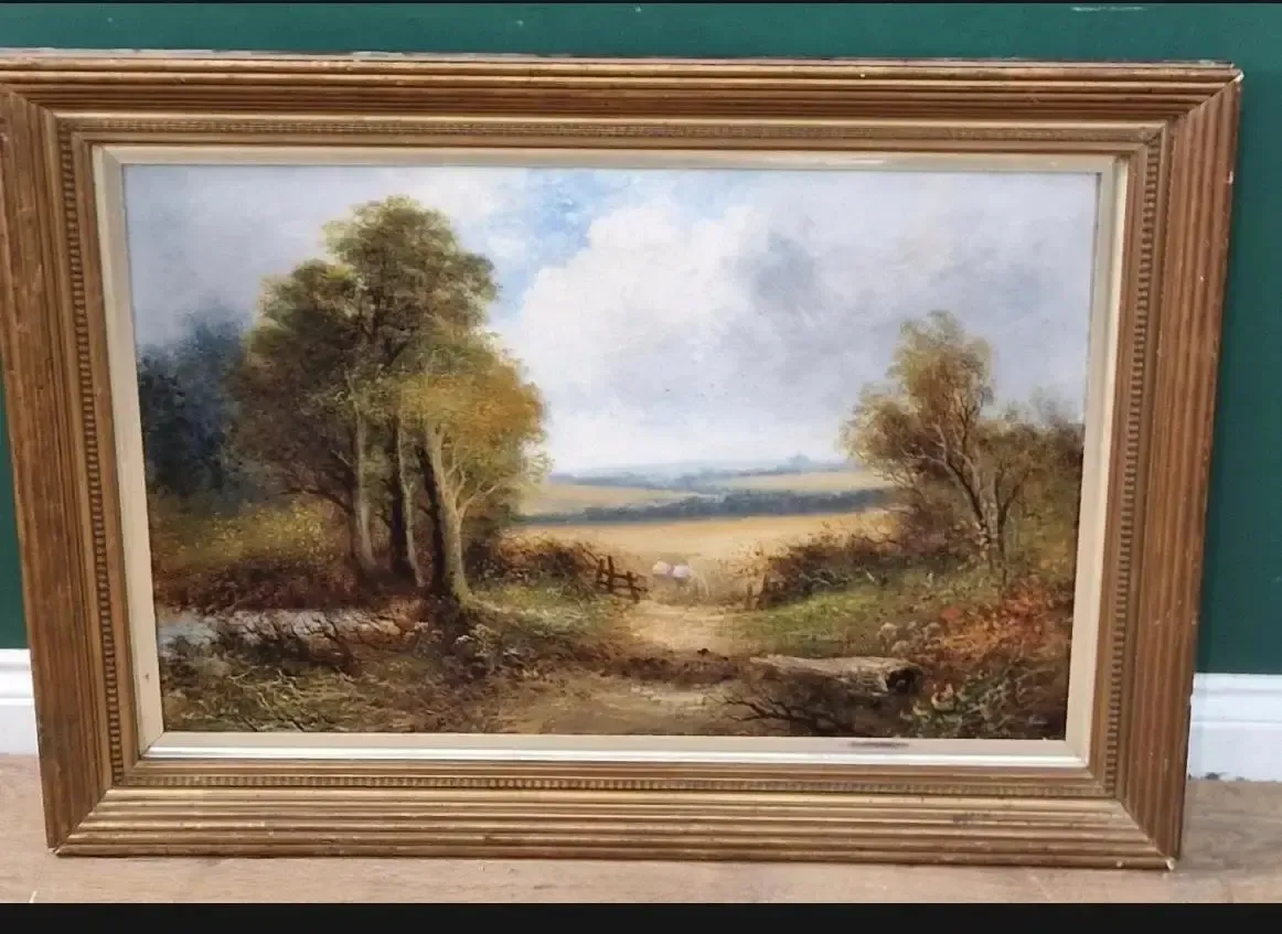 1912 Oil On Canvas   Shere Surrey   Mulready   Signed And In Original Fram