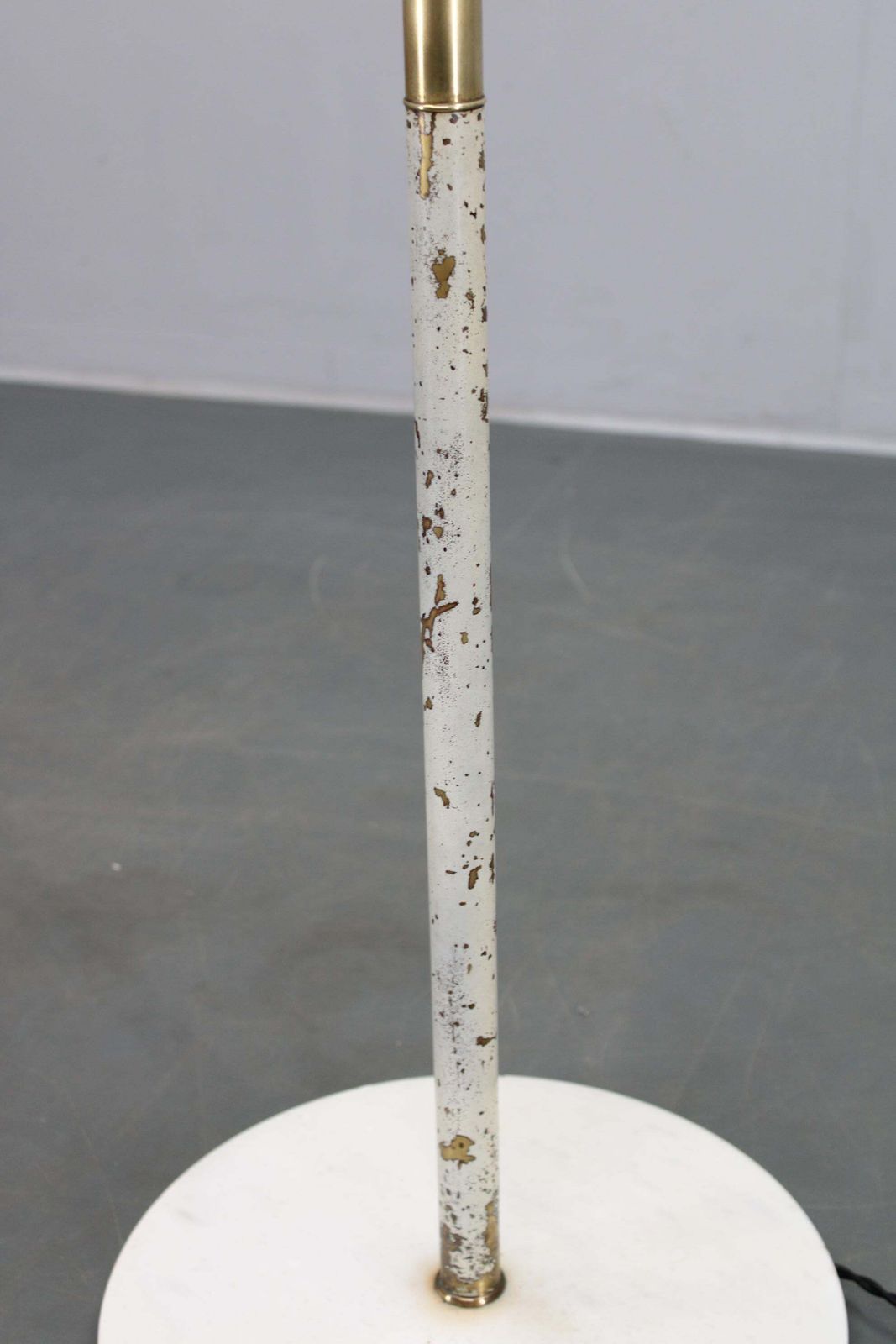 Rare Angelo Lelii Adjustable Italian Marble And Brass Floor Lamp, 1952 photo vinterior