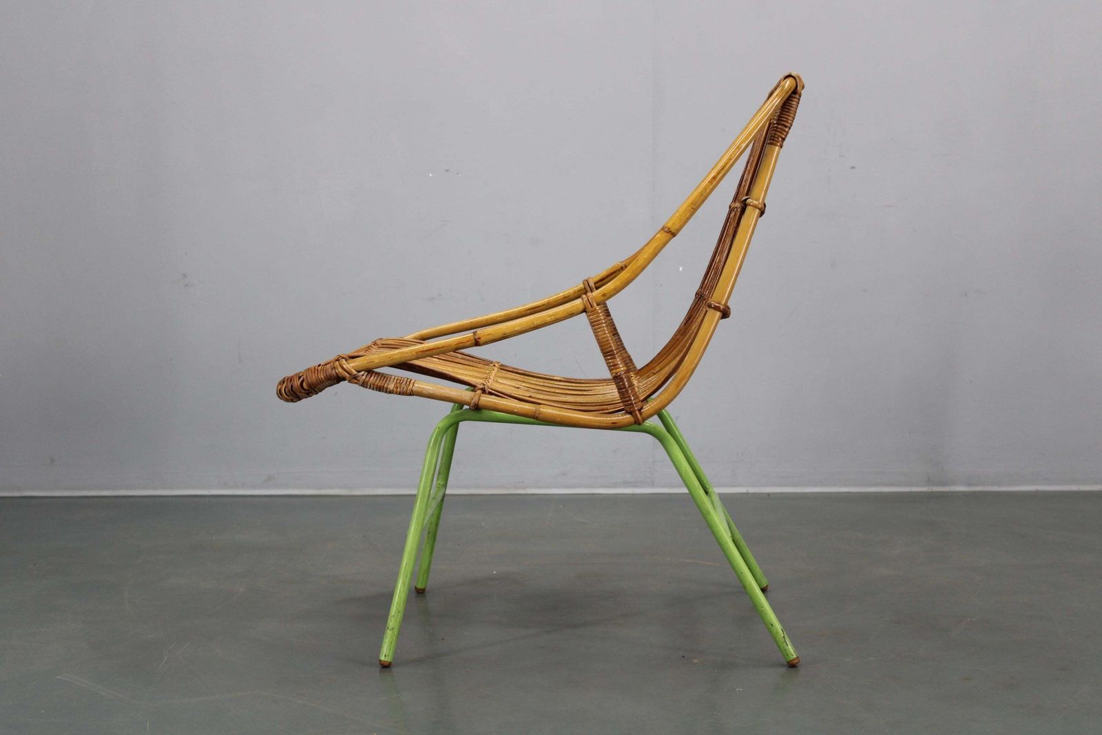 photo vinterior Rare Pair Of Alan Fuchs For Uluv Rattan Lounge Chairs, Czechoslovakia, 1960s