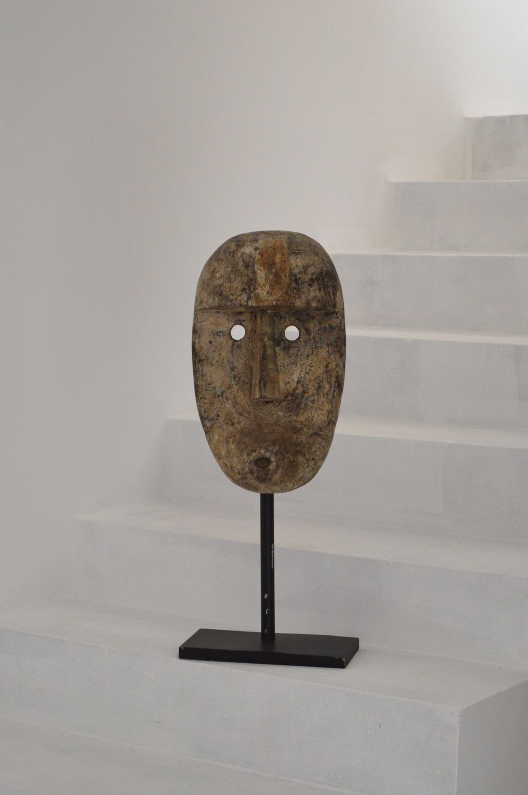 Carved Timor Island Mask Head Sculpture Contemporary photo Art